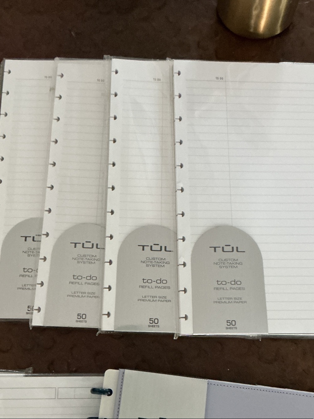 TOL Refillable Disc-Bound Notebook & Planner Inserts — White, Light Green, Navy - Picture 3 of 6